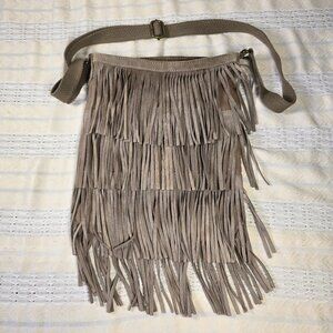 Vintage American Eagle Boho Suede Fringe Bag